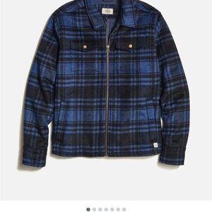 Marine Layer Blue and Black Plaid Jacket